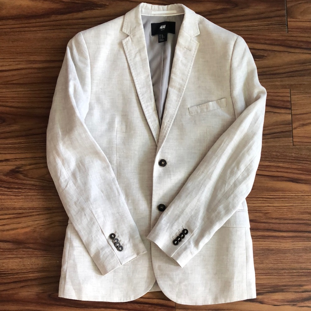 H&M slim fit linen blazer, 38R